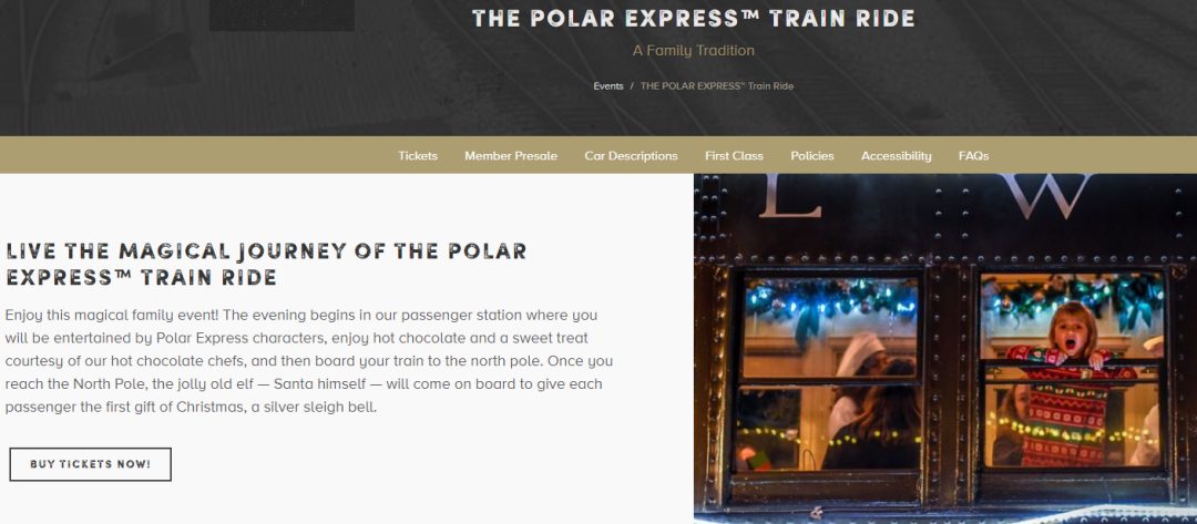 全美各地开往北极的圣诞火车,Polar Express All Aboard来了!