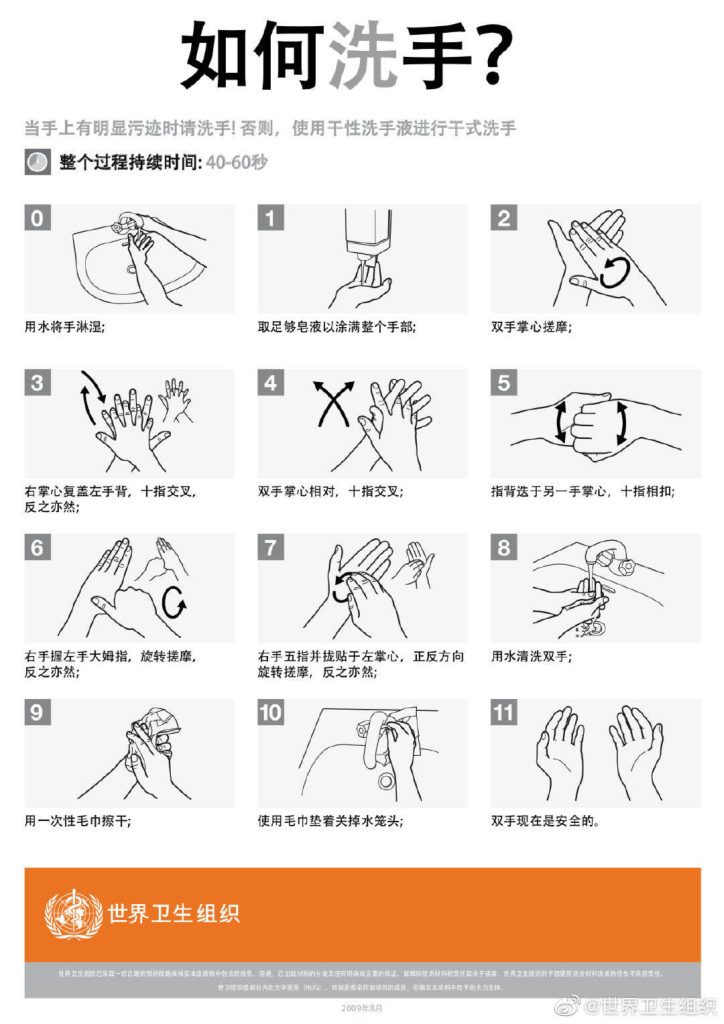 洗手预防病毒