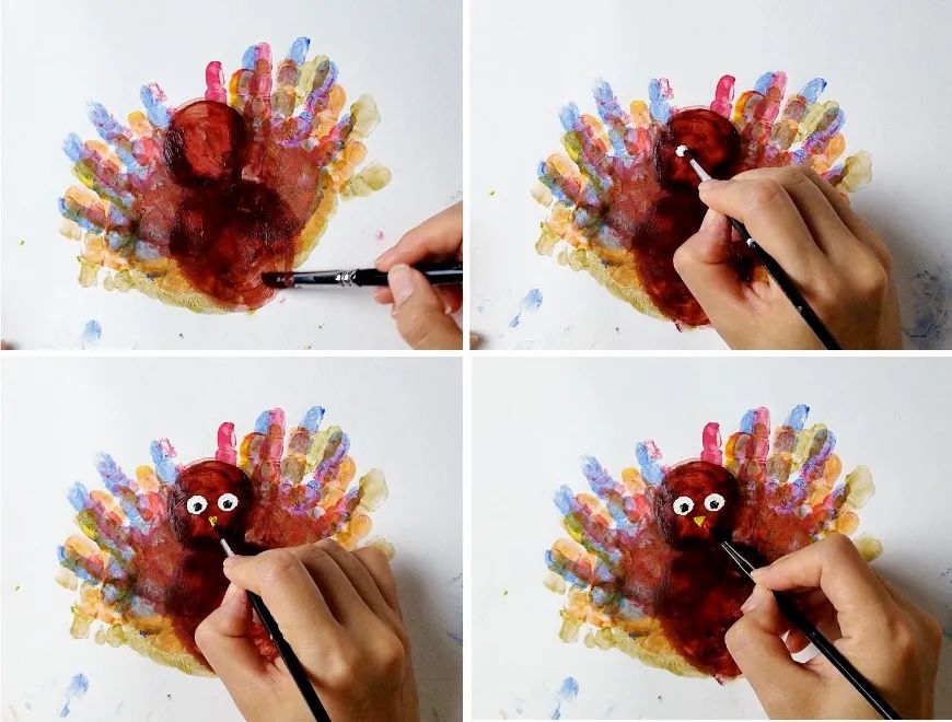 看一眼就秒懂的4款火鸡节手工，让孩子用自己的手表达感谢！