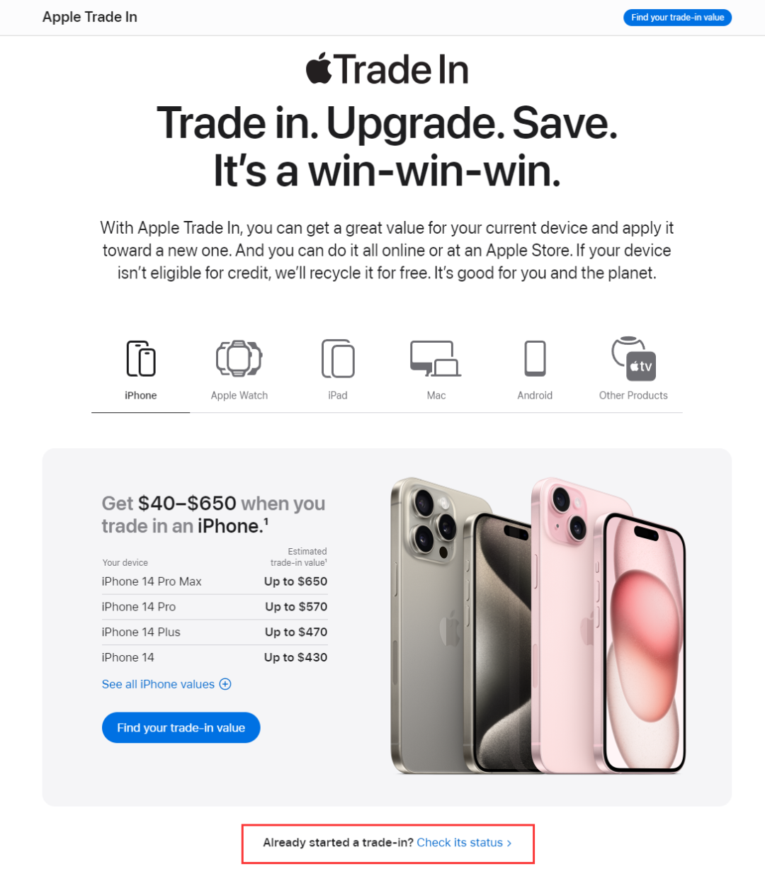 iPhone 15能以旧换新,家里旧的iphone、Samsung、Huawei、小米手机都能换! iPhone 15能以旧换新,家里旧的iphone、Samsung、Huawei、小米手机都能换!