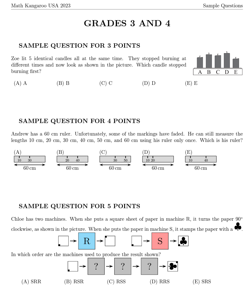 数学比赛Math Kangaroo正在火热报名中，难度较低，比较有趣，适合各年龄段的孩子！