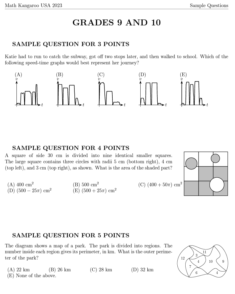 数学比赛Math Kangaroo正在火热报名中，难度较低，比较有趣，适合各年龄段的孩子！